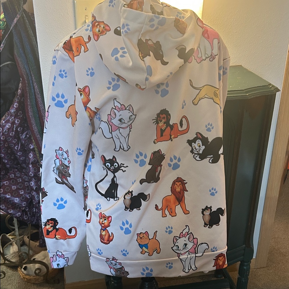 Disney Cat-Themed Hoodie with Colorful Cartoon Cats - Picture 2 of 2